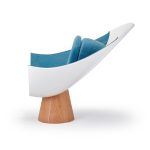 Fauteuil Cloud - Design : Christelle Doutey : Tapisserie : Isabelle Nicolas ; Ébénisterie : Thierry